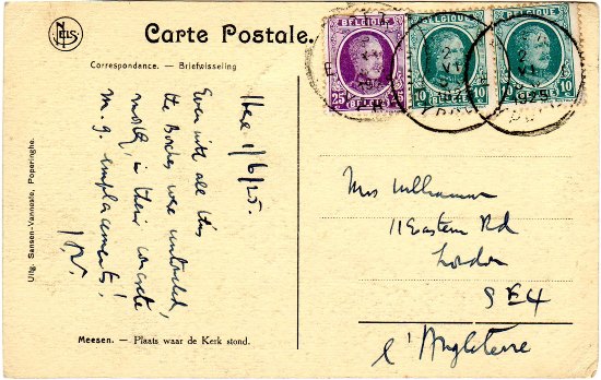 wfp postcard HW to mother reverse